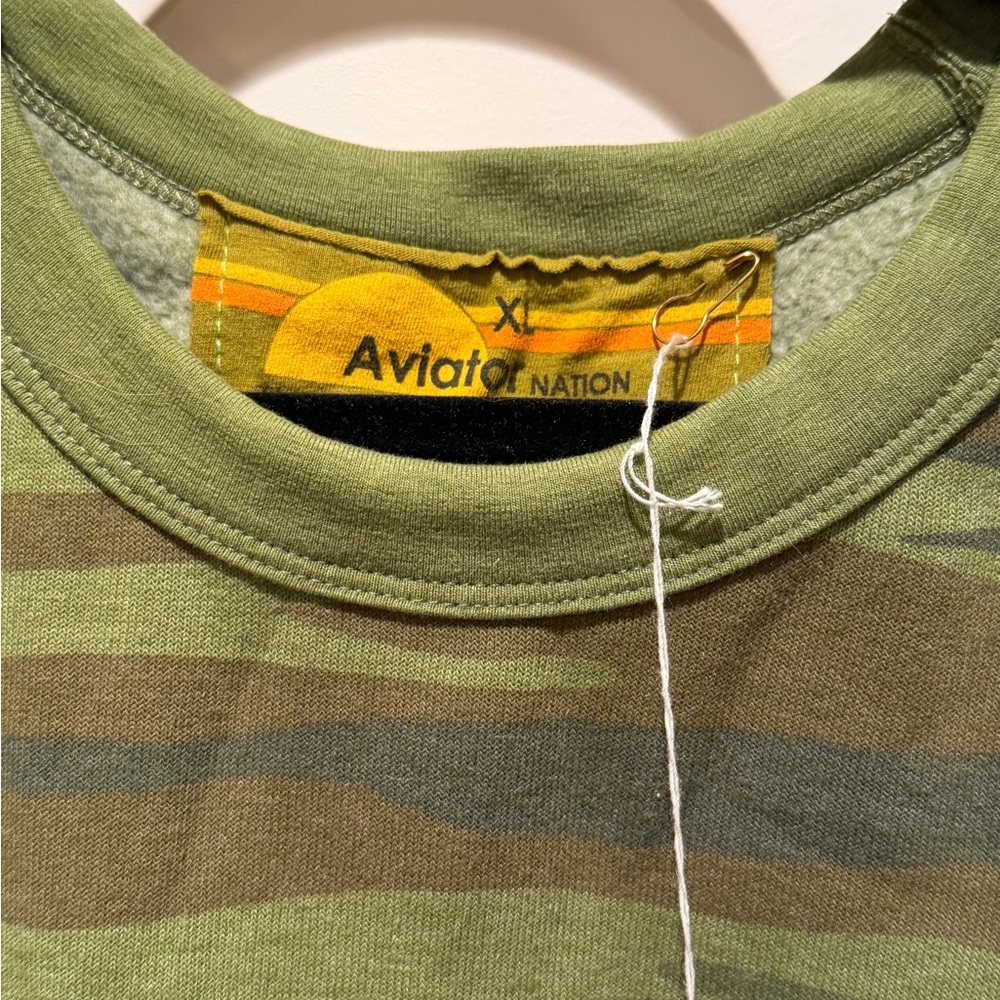 Aviator Nation XL mountain stitch crew neck sweatshirt NWT - Picture 4 of 4